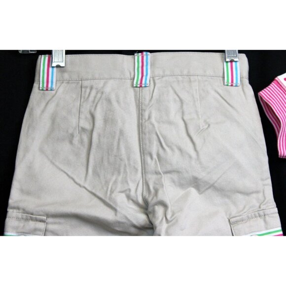 NEW 2008 Gymboree Tennis Match 2pc sz 4 Khaki Capris Hooded Shirt Dots Spring - Picture 8 of 11